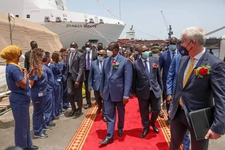 Le «Global Mercy» a été inauguré le 30 mai 2022 dans le port de Dakar.