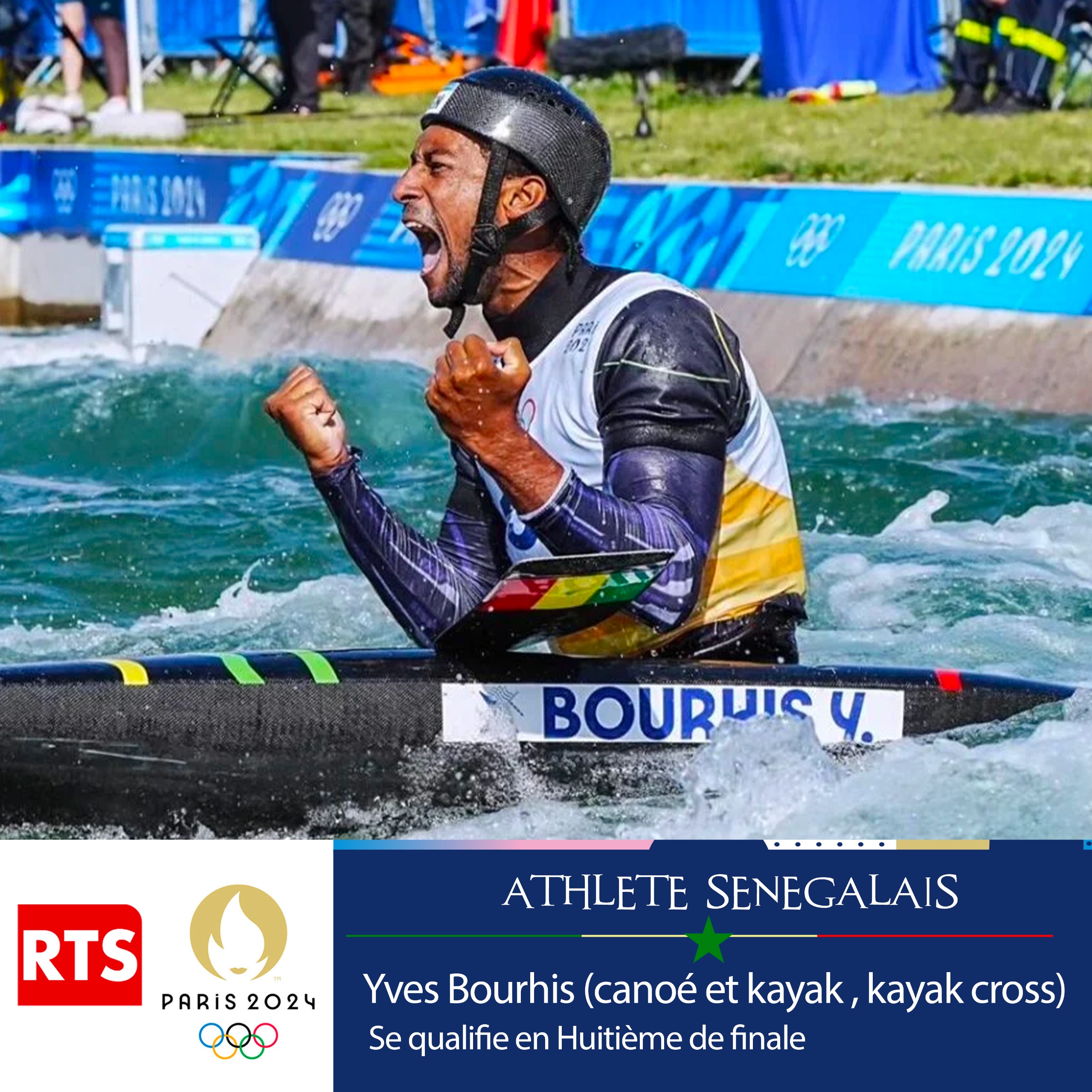 JO PARIS 2024 | YVES BOURHIS QUALIFIÉ POUR LES HUITIEMES DE FINALE DU KAYAK CROSS